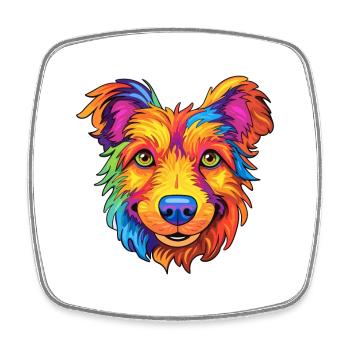 Australian Terrier Hunderasse Cartoon Kawaii Illust - Viereckiger Kühlschrankmagnet - Weiß - Vorne