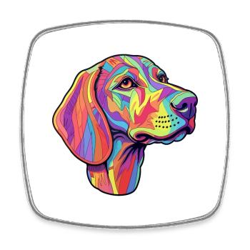 Azawakh race de chien dessin animé Kawaii Illustration - Magnet carré - blanc - Devant