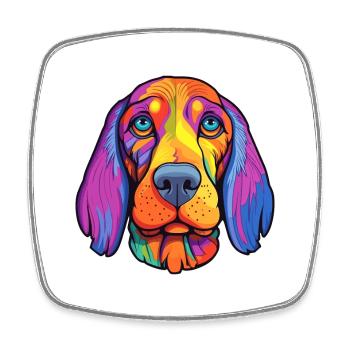 Bruno Jura Hund Rasse Cartoon Kawaii Illustra - Viereckiger Kühlschrankmagnet - Weiß - Vorne