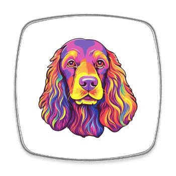 Boykin Épagneul Chien Race Cartoon Kawaii Illustrati - Magnet carré - blanc - Devant