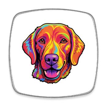 Chesapeake Bay Retriever Dog Breed Cartoon Kawaii - Square fridge magnet - white - Front