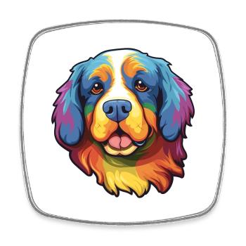 Berner Laufhund Hunderasse Cartoon Kawaii Illustrat - Viereckiger Kühlschrankmagnet - Weiß - Vorne