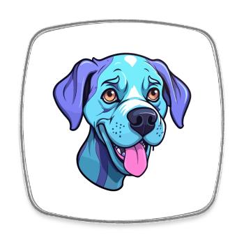 Bleu De Gascogne Dog Breed Cartoon Kawaii Illustra - Square fridge magnet - white - Front