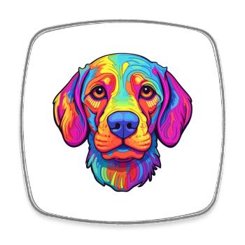Broholmer Dog Breed Cartoon Kawaii Illustration - Square fridge magnet - white - Front