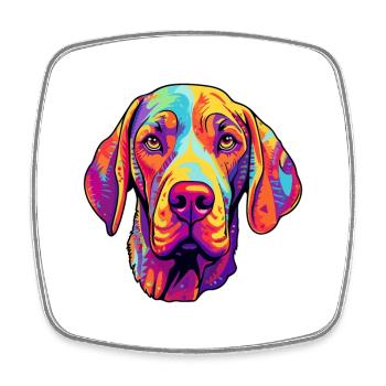 Burgos Pointer Dog Breed Cartoon Kawaii Illustrati - Square fridge magnet - white - Front