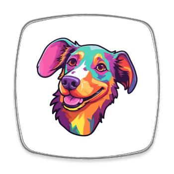 Danois Suédois Farmdog Race Chien Cartoon Kawaii Il - Magnet carré - blanc - Devant