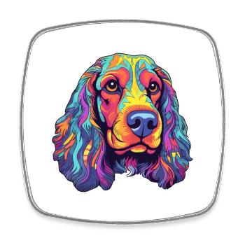 Anglais Cocker Épagneul Chien Race Dessin Animé Kawaii Il - Magnet carré - blanc - Devant