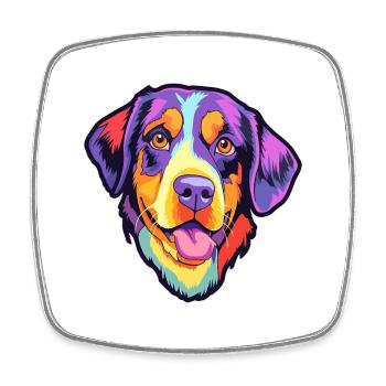 Entlebucher Mountain Dog Breed Cartoon Kawaii Illu - Magnet carré - blanc - Devant