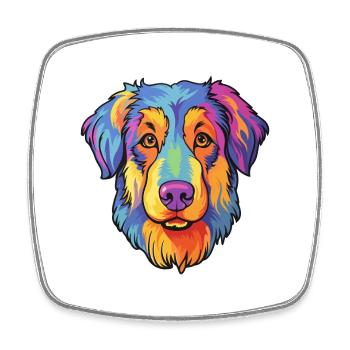 Berger géorgien chien race Cartoon Kawaii Illustr - Magnet carré - blanc - Devant