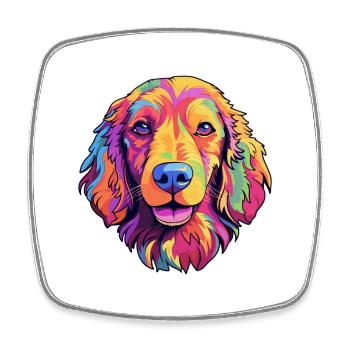 Fauve De Bretagne Dog Breed Cartoon Kawaii Illustr - Square fridge magnet - white - Front