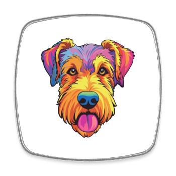 Chien de chasse allemand Terrier race de chien Cartoon Kawaii Il - Magnet carré - blanc - Devant