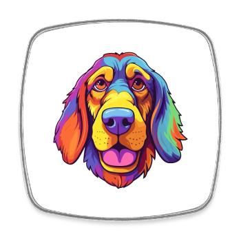 Litauischer Jagdhund Rasse Cartoon Kawaii Illustra - Viereckiger Kühlschrankmagnet - Weiß - Vorne