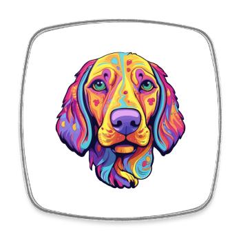 Jamthund Dog Breed Cartoon Kawaii Illustration - Square fridge magnet - white - Front