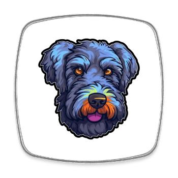 Kerry Blue Terrier Hunderasse Karikatur Kawaii Illust - Viereckiger Kühlschrankmagnet - Weiß - Vorne