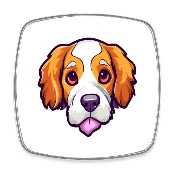 Kooikerhondje Dog Breed Cartoon Kawaii Illustratio - Square fridge magnet - white - Front