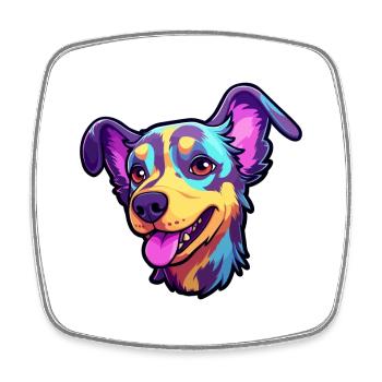Majorque Ratter Dog Breed Cartoon Kawaii Illustrati - Magnet carré - blanc - Devant