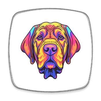 Mallorca Mastiff Dog Breed Cartoon Kawaii Illustra - Square fridge magnet - white - Front