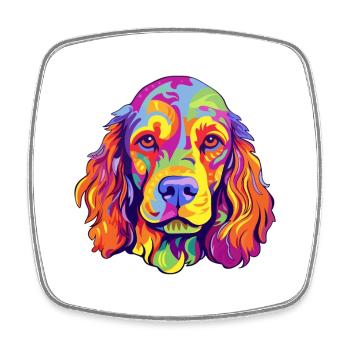 Norfolk Spaniel Hunderasse Cartoon Kawaii Illustrat - Viereckiger Kühlschrankmagnet - Weiß - Vorne