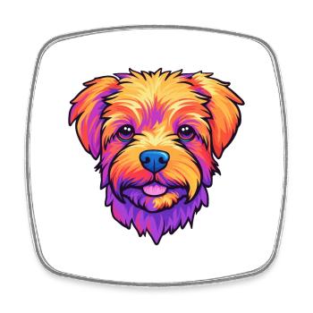 Norfolk Terrier Hunderasse Cartoon Kawaii Illustrat - Viereckiger Kühlschrankmagnet - Weiß - Vorne