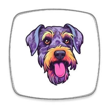 Mittelschnauze Hunderasse Cartoon Kawaii Illustrati - Viereckiger Kühlschrankmagnet - Weiß - Vorne