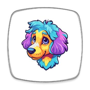 Kyi Leo Hunderasse Cartoon Kawaii Illustration - Viereckiger Kühlschrankmagnet - Weiß - Vorne
