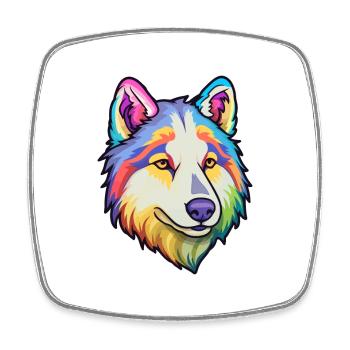 Labrador Husky Hunderasse Cartoon Kawaii Illustrati - Viereckiger Kühlschrankmagnet - Weiß - Vorne