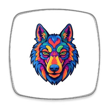 Kunming Wolfhund Hunderasse Cartoon Kawaii Illustrat - Viereckiger Kühlschrankmagnet - Weiß - Vorne
