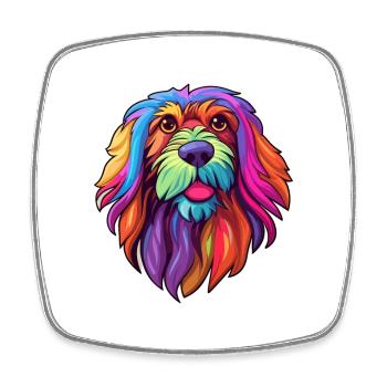 Griffon Nivernais Hunderasse Cartoon Kawaii Illustr - Viereckiger Kühlschrankmagnet - Weiß - Vorne