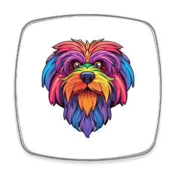 Grand Griffon Vendeen Dog Breed Cartoon Kawaii Ill - Square fridge magnet - white - Front