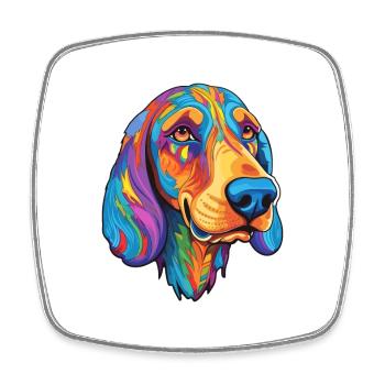 Finnish Hound Dog Breed Cartoon Kawaii Illustratio - Square fridge magnet - white - Front
