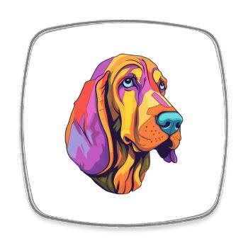 Bracco Italiano race de chien dessin animé kawaii illustrat - Magnet carré - blanc - Devant