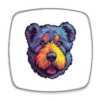 Bouvier Des Ardennes Race De Chien Cartoon Kawaii Illu - Magnet carré - blanc - Devant