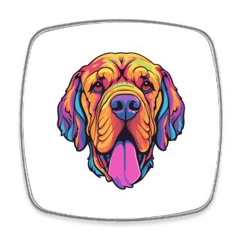 Mastiff brésilien race de chien Cartoon Kawaii Illustr - Magnet carré - blanc - Devant