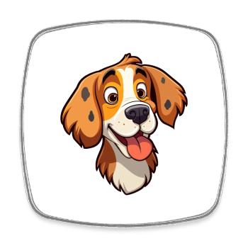 Perro de Presa Mallorquinische Hunderasse Cartoon Kawaii - Viereckiger Kühlschrankmagnet - Weiß - Vorne