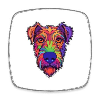 Irish Terrier Dog Breed Cartoon Kawaii Illustratio - Square fridge magnet - white - Front