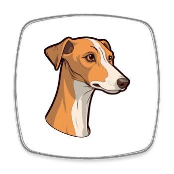 Vieux lévrier croate race de chien dessin animé Kawaii I - Magnet carré - blanc - Devant