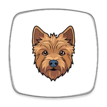 Norwich Terrier Dog Breed Cartoon Kawaii Illustrat - Square fridge magnet - white - Front