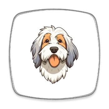 Picardie Schäferhund Hund Rasse Cartoon Kawaii Illustra - Viereckiger Kühlschrankmagnet - Weiß - Vorne