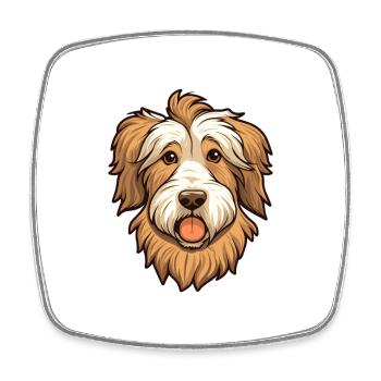 Katalanischer Schäferhund Hunderasse Cartoon Kawaii Illustra - Viereckiger Kühlschrankmagnet - Weiß - Vorne