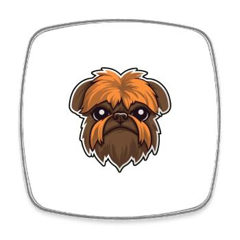 Brussels Griffon Dog Breed Cartoon Kawaii Illustra - Square fridge magnet - white - Front
