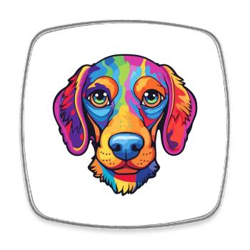 Perro de Presa Mallorquinische Hunderasse Cartoon Kawaii - Viereckiger Kühlschrankmagnet - Weiß - Vorne