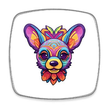 Peruanische Inka-Orchideen-Hunderasse Karikatur Kawaii Illu - Viereckiger Kühlschrankmagnet - Weiß - Vorne