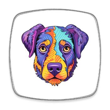 Race de chien de bouvier portugais Cartoon Kawaii Illustr - Magnet carré - blanc - Devant