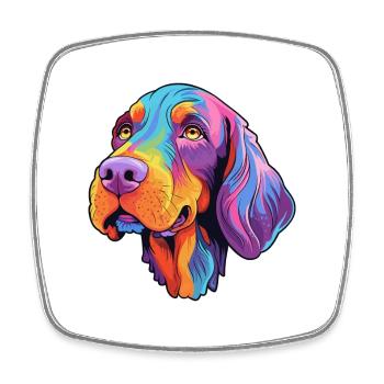 Portugiesischer Vorstehhund Rasse Cartoon Kawaii Illust - Viereckiger Kühlschrankmagnet - Weiß - Vorne