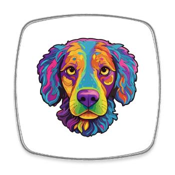 Prazsky Krysarik Dog Breed Cartoon Kawaii Illustra - Square fridge magnet - white - Front
