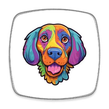 Sabueso Fino Colombiano race de chien dessin animé Kawaii I - Magnet carré - blanc - Devant