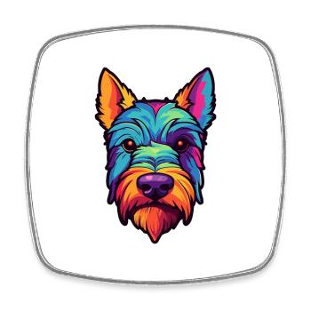 Scottish Terrier Hunderasse Karikatur Kawaii Illustra - Viereckiger Kühlschrankmagnet - Weiß - Vorne