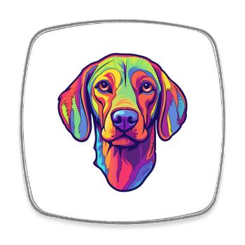 Schweizer Laufhund Hunderasse Cartoon Kawaii Illust - Viereckiger Kühlschrankmagnet - Weiß - Vorne