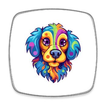 Sabueso Español Chien Race Cartoon Kawaii Illustrat - Magnet carré - blanc - Devant