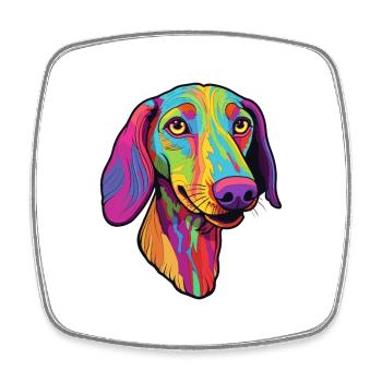 Vieux lévrier croate race de chien dessin animé Kawaii I - Magnet carré - blanc - Devant